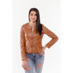 Кафяво кожено яке Alexandra Italy / 0589