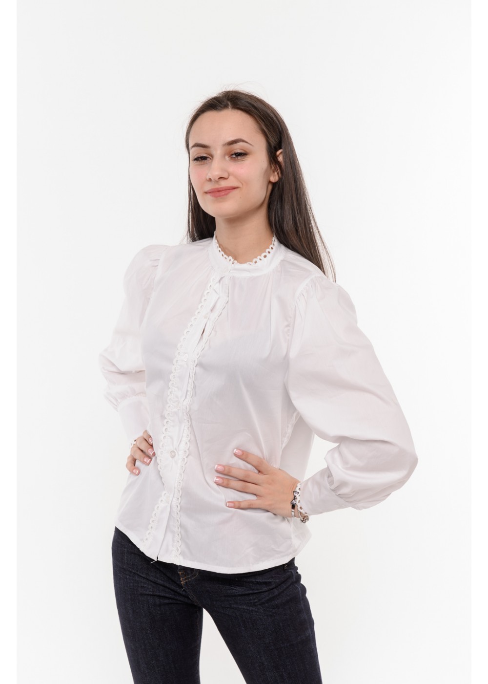 Бяла риза с дантела Alexandra Italy / 82020