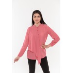 Официална розова риза с драперия Alexandra Italy / 7297