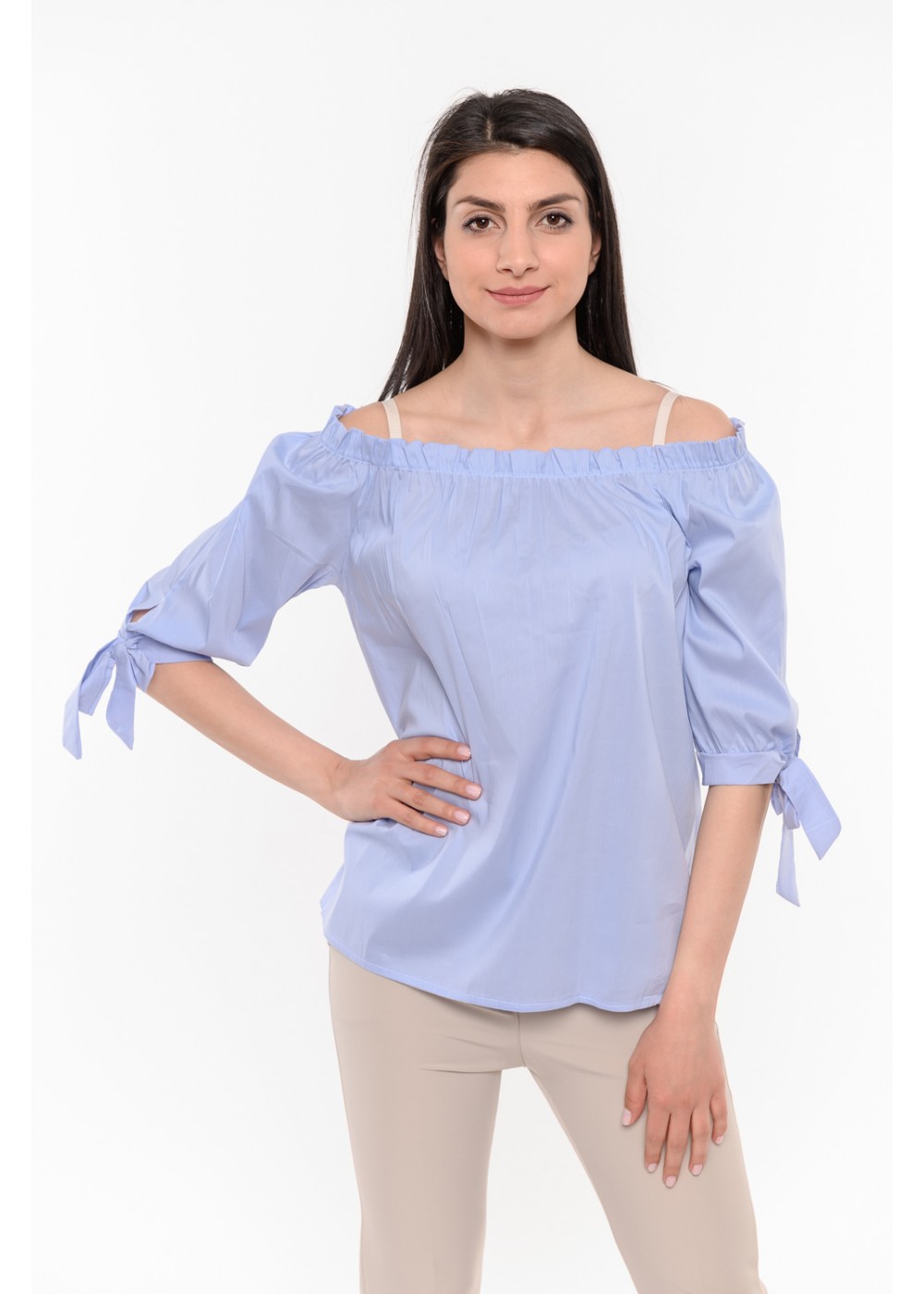 Синя риза с връзки Alexandra Italy / 16118