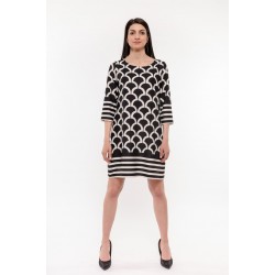Черно-бяла рокля Alexandra Italy / 88528