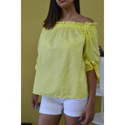 Дамска блуза с перли Alexandra Italy - жълта 1431-1