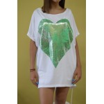 Дамска блуза Alexandra Italy - green heart 1435