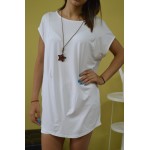 Дамска блуза с аксесоар Alexandra Italy - бяла1421