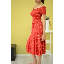 Дамска рокля Alexandra Italy 89821-червена