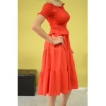 Дамска рокля Alexandra Italy 8982-червена
