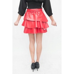 Къса кожена пола 