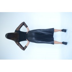 Елегантна плисирана кожена пола