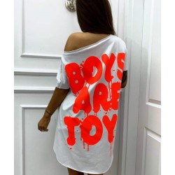 Boys Are Toys туника в бяло