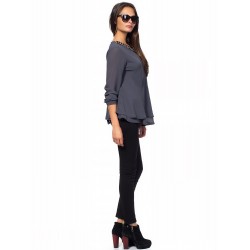 Дамска Блуза от Alexandra Italy-0016-Цвят сив