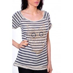 Alexandra Дамска Блуза 3797-Кафяв,Черен и Зелен