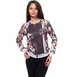 Дамски суичер с цип Alexandra Italy 509/0 - цвят графит