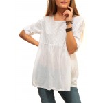 Лятна дамска блуза от Alexandra Italy - цвят бял - 520011
