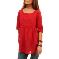 Лятна дамска блуза от Alexandra Italy - цвят червен - 520011