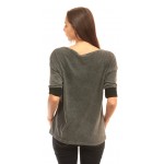 Дамска блуза в сиво с пайети Alexandra Italy - 522/0