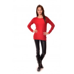 Дамски пуловер Alexandra Italy 8012 - червен цвят