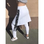 Бяла пола-панталон