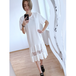 Тънка рокля с тюл 