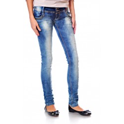 Alexandra Дамски Дънки 9585-Син