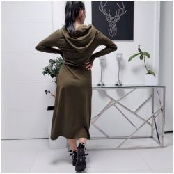 Boho Рокля в маслено зелено