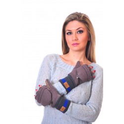 Alexandra Дамски Ръкавици 745-Кафяв,Сив