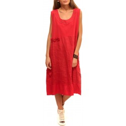 Дамски рокля от Alexandra Italy-червен цвят - 2160