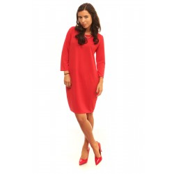 Дамска рокля от Alexandra Italy-998-цвят червен