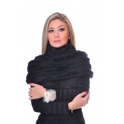 Alexandra Дамски Шал 1394-Бял,Черен,Сив