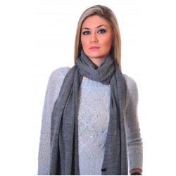 Alexandra Дамски Шал 833-Сив,Черен