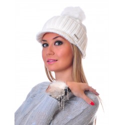 Alexandra дамска шапка 463-Бял,Черен,Сив