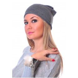 Alexandra Дамска Шапка 832-Сив,Черен