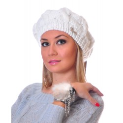 Alexandra Дамска Шапка 452-Бял,Черен
